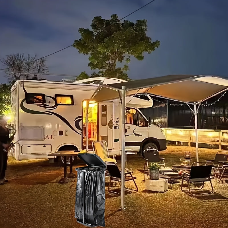 Supporto per Sacchi della Spazzatura Pieghevole e Regolabile – Supporto a Tre Parti con Altezza Regolabile per Casa o Esterno