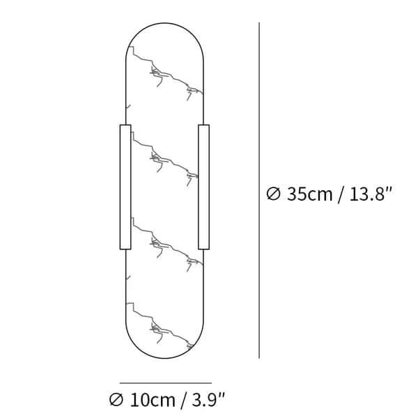 Lampada da Parete Moderna - Alabastro & Metallo