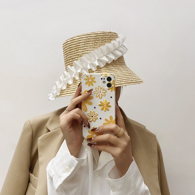 Cappello Estivo Intrecciato con Pieghe e Strisce – BreezyStripes