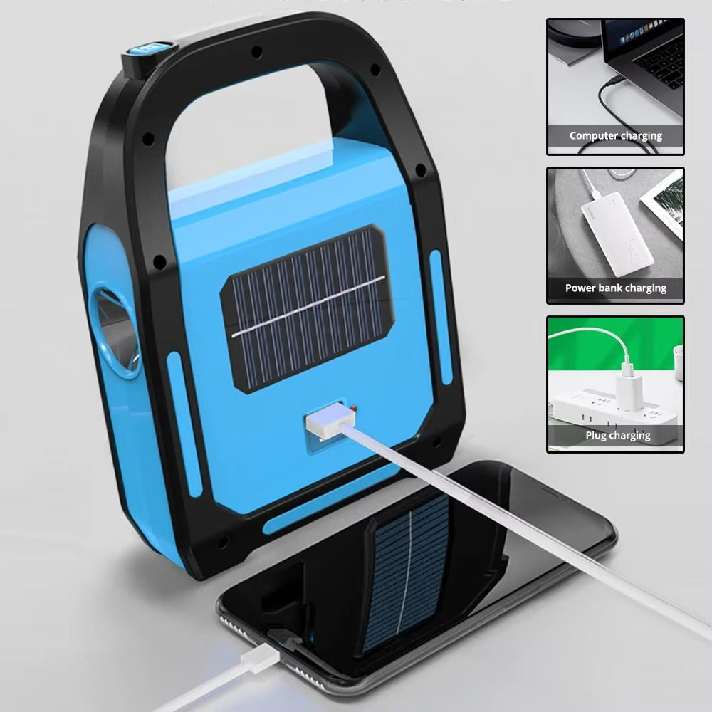 Lanterna da Campeggio Ricaricabile USB con Power Bank – SolarGlow