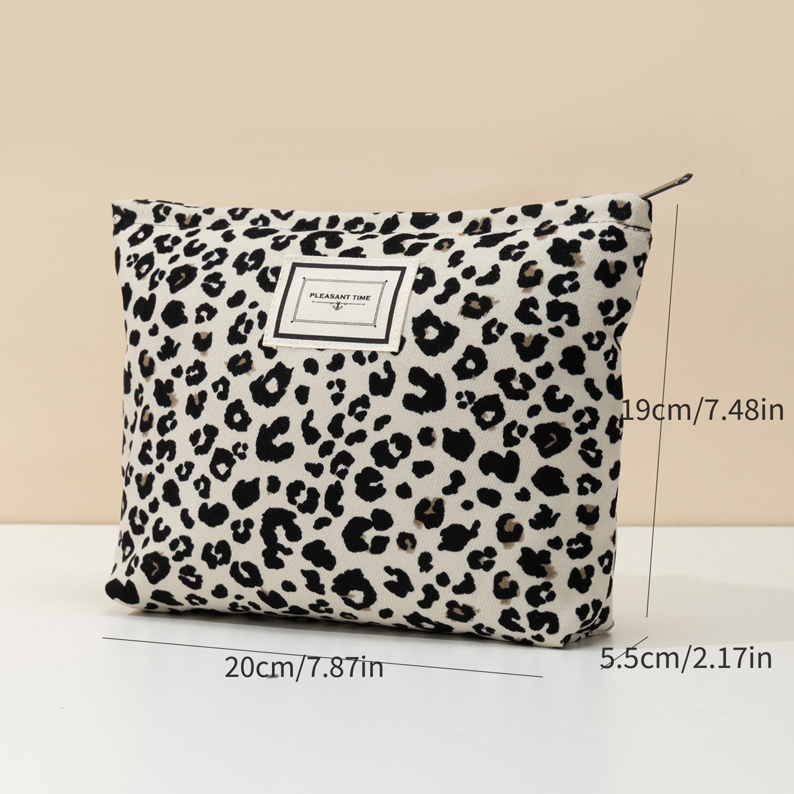 Borsa da Trucco Chic a Stampa Leopardata – Compatta e Funzionale