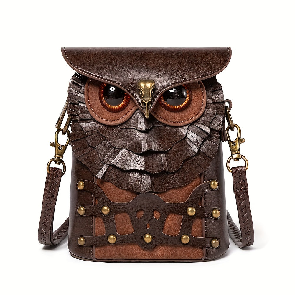 Borsa a Spalla Mini Steampunk Gufo – Elegante e Funzionale