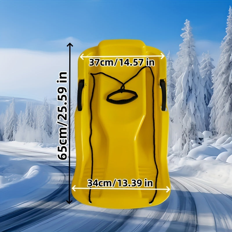 Sled da sci versatile con freno – Perfetto per neve, erba e ghiaccio, inclusa corda di traino