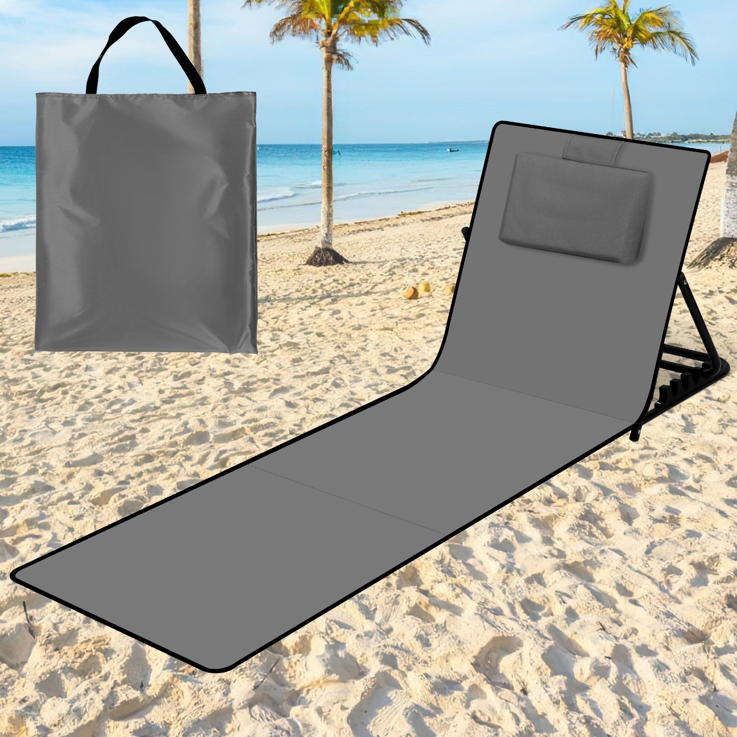 RelaxMate Lettino da Spiaggia Portatile – Comfort e Convenienza in Movimento