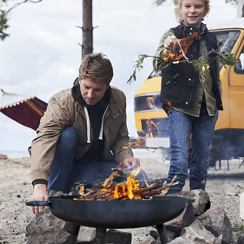 Bowl da Fuoco in Ghisa – Ideale per Barbecue, Campeggio e Illuminazione da Giardino