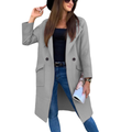 Gisela | Manteau long croisé avec poches à rabat