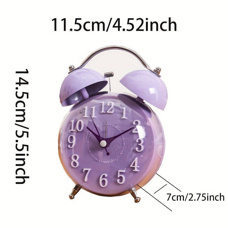 Orologio Sveglia Silenzioso di Lusso con Luce Notturna – Display Rotante e Suono di Campana Forte per un'Esperienza di Risveglio Efficace