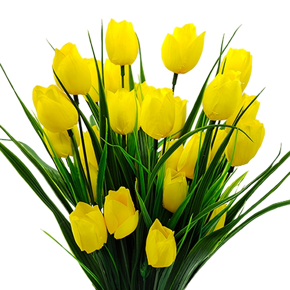 Set di 6 Mazzi di Tulipani Artificiali – Resistenti ai UV e Realistici per Decorazione di Giardini e Interni