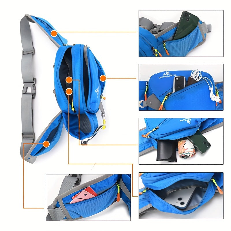 Borsa da Corsa Versatile con Portabottiglie – Nylon Resistente con Cerniere per Camminate e Maratone