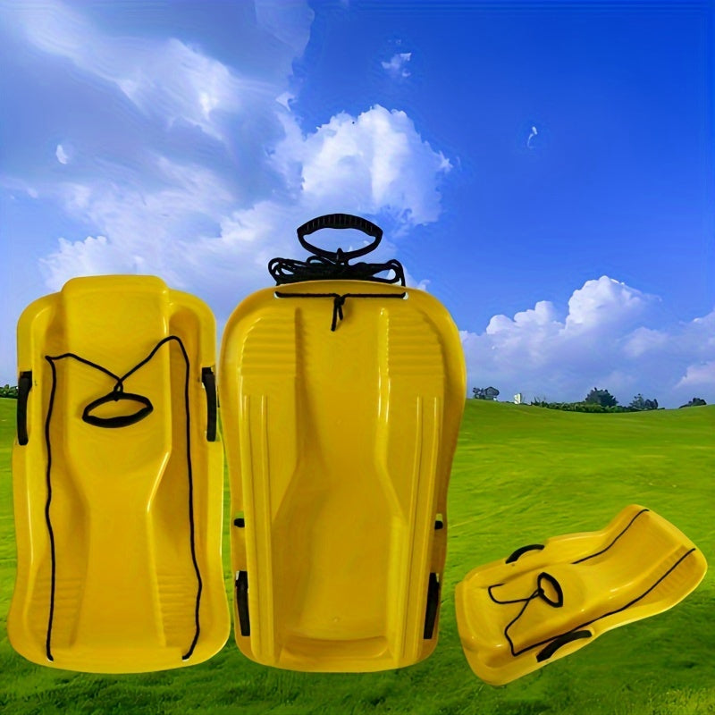 Sled da sci versatile con freno – Perfetto per neve, erba e ghiaccio, inclusa corda di traino