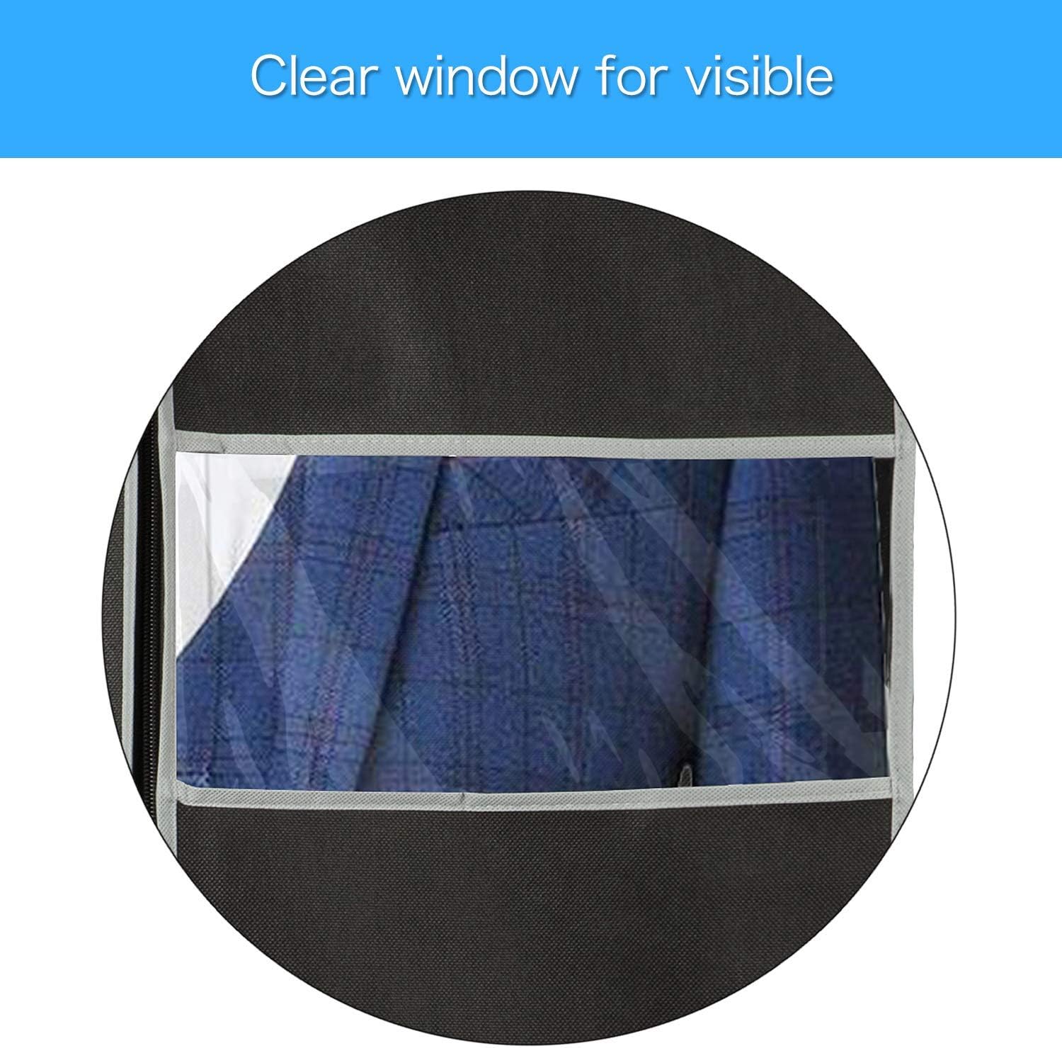 Set di Sacchi per Abbigliamento Traspiranti – 5 Pezzi Coperture per Abbigliamento con Finestra di Visione (Acquista 1 e Ricevi 1 GRATIS)