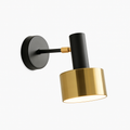 Aplique de pared LED de diseño con base dorada y pantalla de metal Home