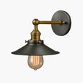 Aplique de parede em estilo industrial em metal preto