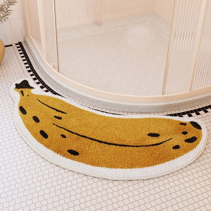 Tappetino Antiscivolo per Bagno con Design di Banana o Melanzana - ZestPad
