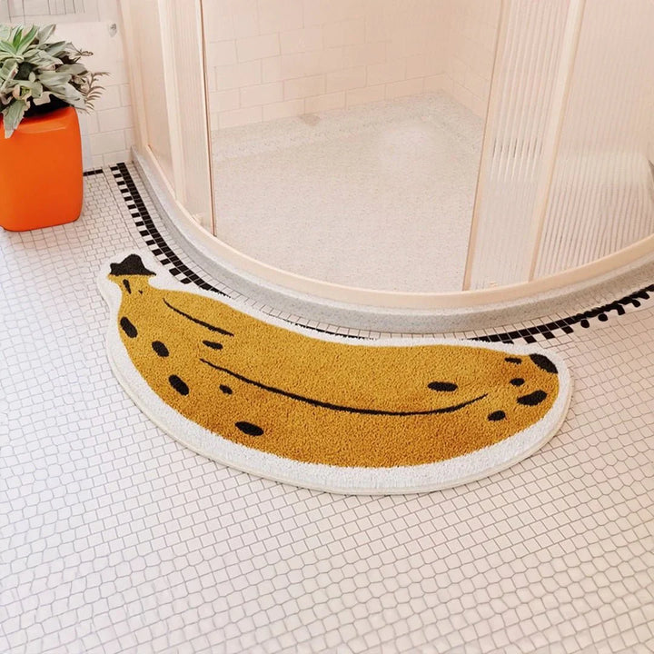 Tappetino Antiscivolo per Bagno con Design di Banana o Melanzana - ZestPad
