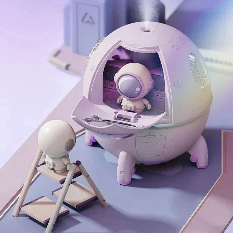 Umidificatore Portatile per Astronauti con Luce Notturna e Diffusore di Aroma – AstroMist