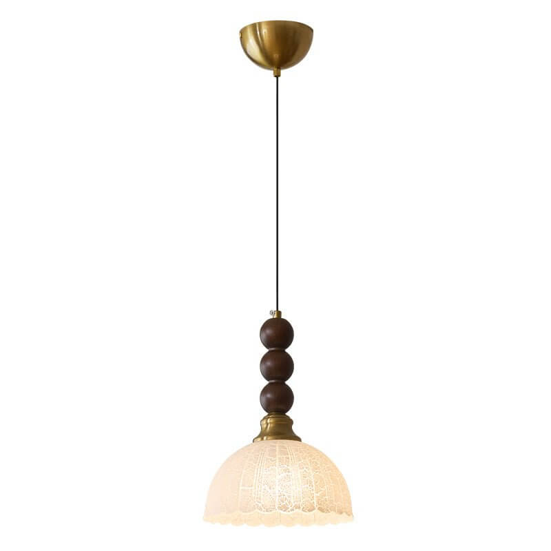 Lampadario in Vetro - Legno & Metallo