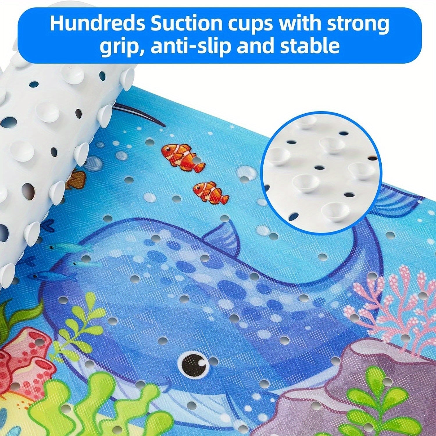 Tappetino Antiscivolo Extra-Lungo per Bagno – Lavabile in Lavatrice con Ventose