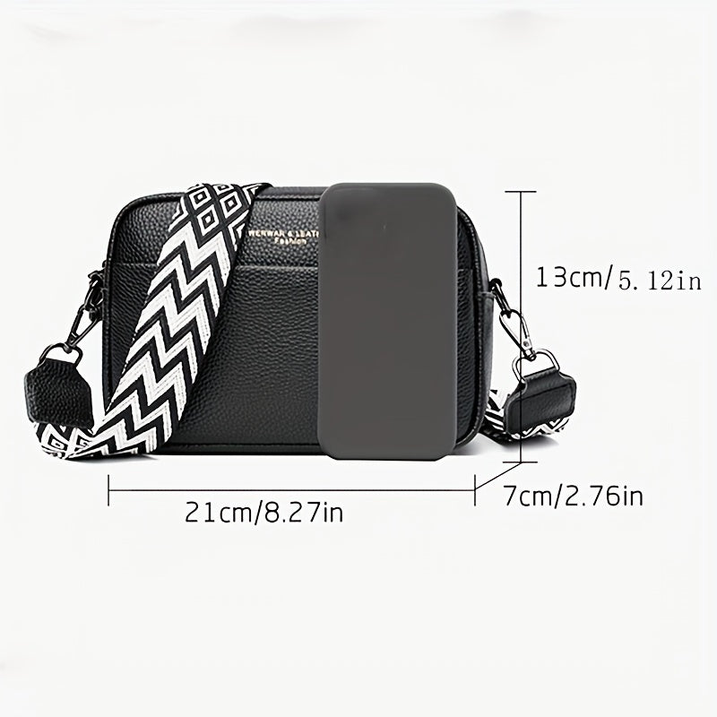 Borsa a tracolla in pelle genuina – Pratica e alla moda con tracolla a chitarra