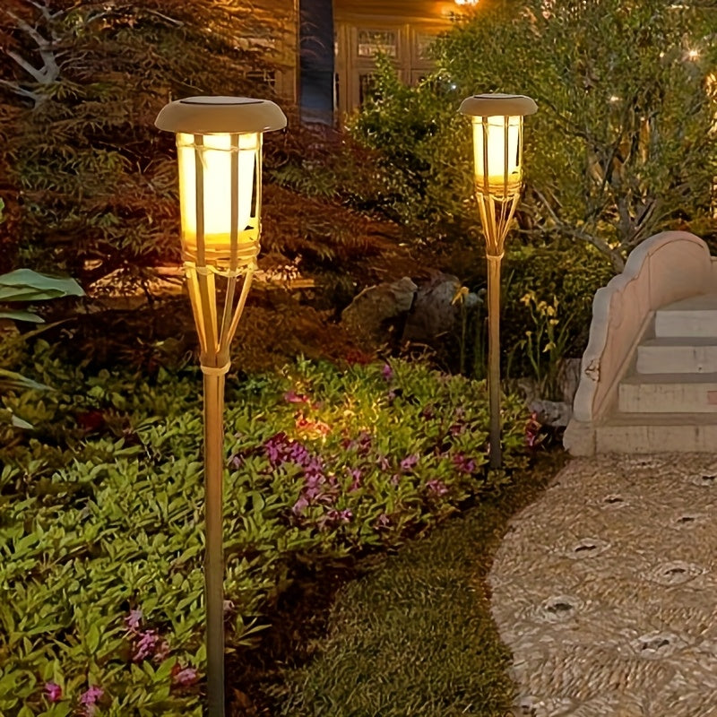 Lanterna a Fiamma in Bambù Solare – Atmosferica e Naturale