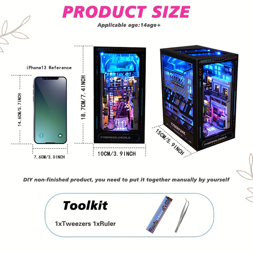 Kit Cabinato Fai-da-Te Cyberpunk – Modello 3D per Decorazione della Casa con Illuminazione