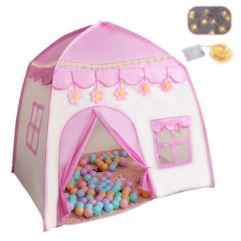 Tenda da Principessa Fiore per Bambini – Con Illuminazione a Stelle e Accessori Giocattolo