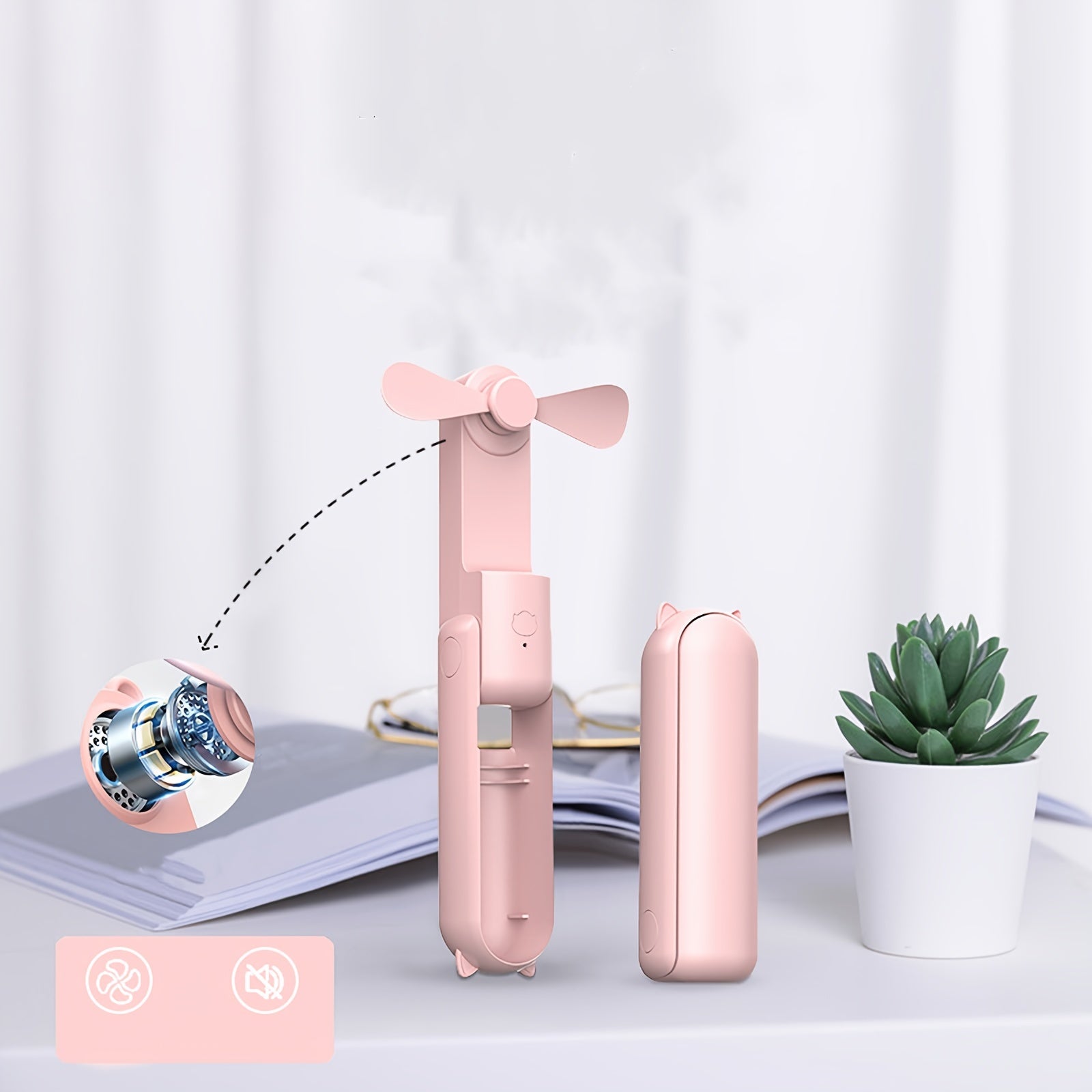 Ventilatore Portatile con Power Bank - Silenzioso ed Efficiente per l'Utilizzo in Movimento