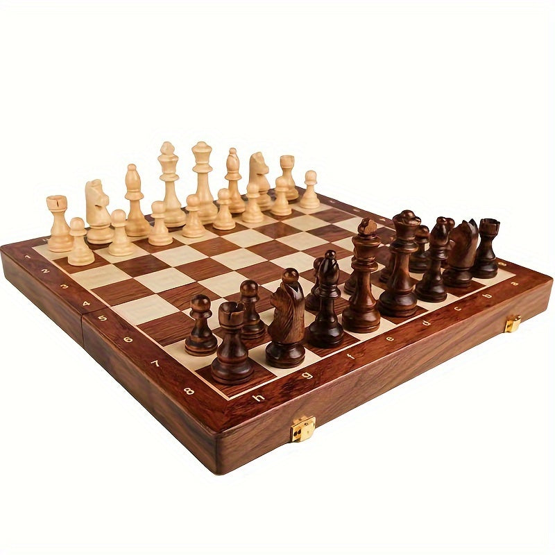 EchelonMaster Scacchiera in Legno | Scacchiera in noce artigianale con pezzi da gioco di alta qualità