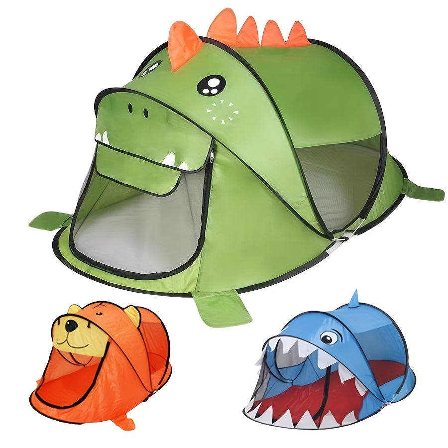 Set di tende da gioco pop-up per bambini con dinosauri, squali e orsi con protezione solare UPF 50 – Traspirante e portatile per neonati e bambini piccoli