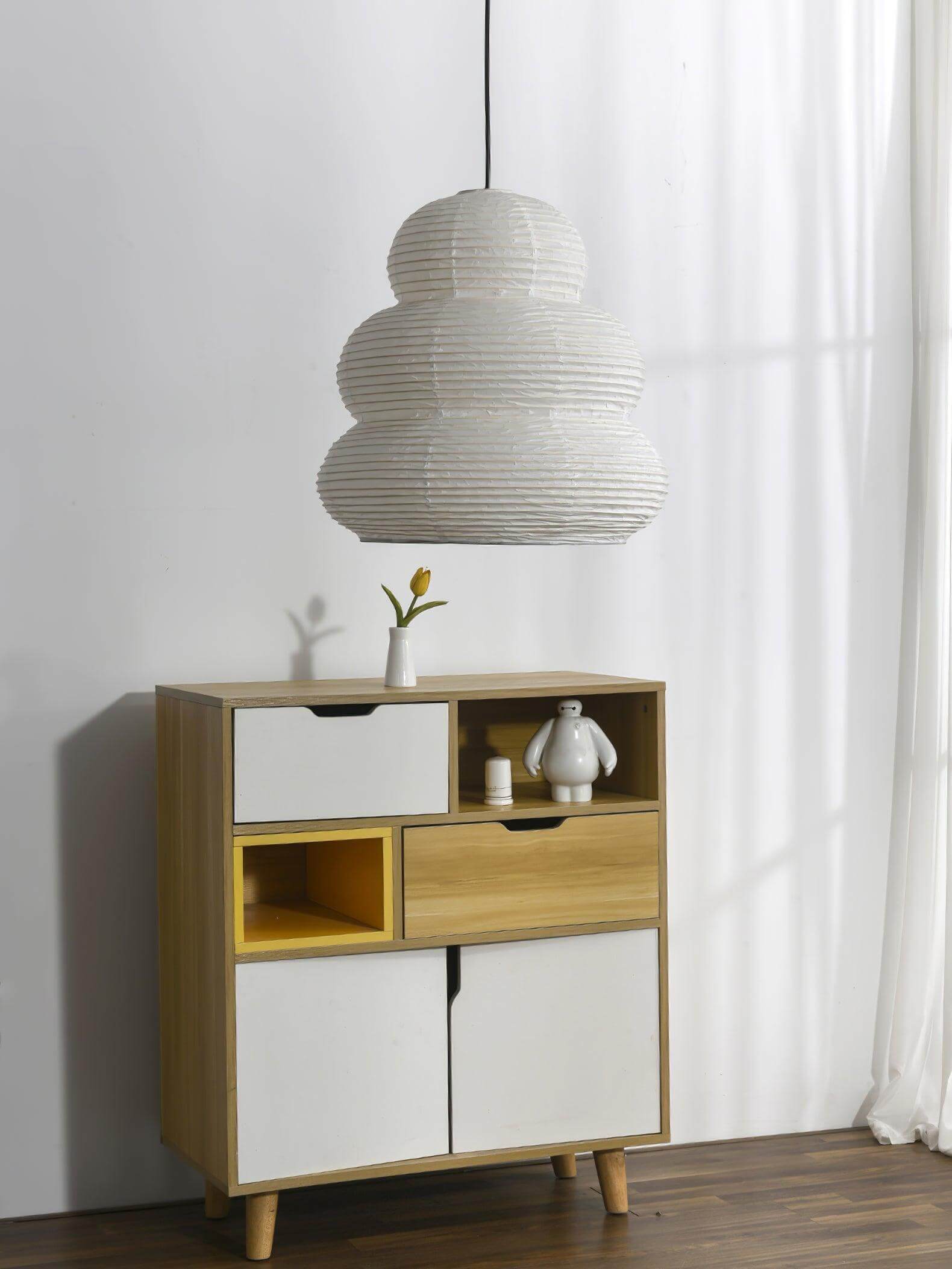 Lampadario in Carta di Riso - Design Moderno