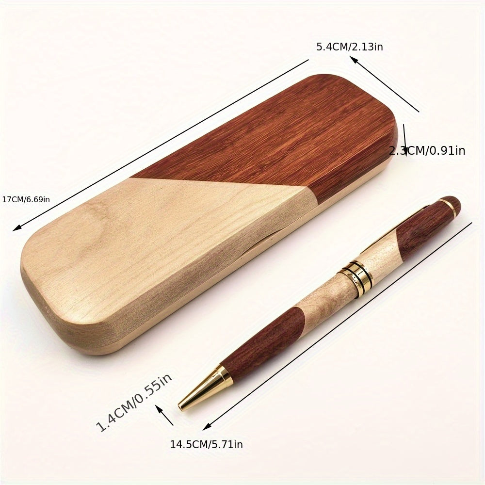 Scatola di Penna in Legno Premium con Penna a Sfera di Lusso – Elegante e Professionale