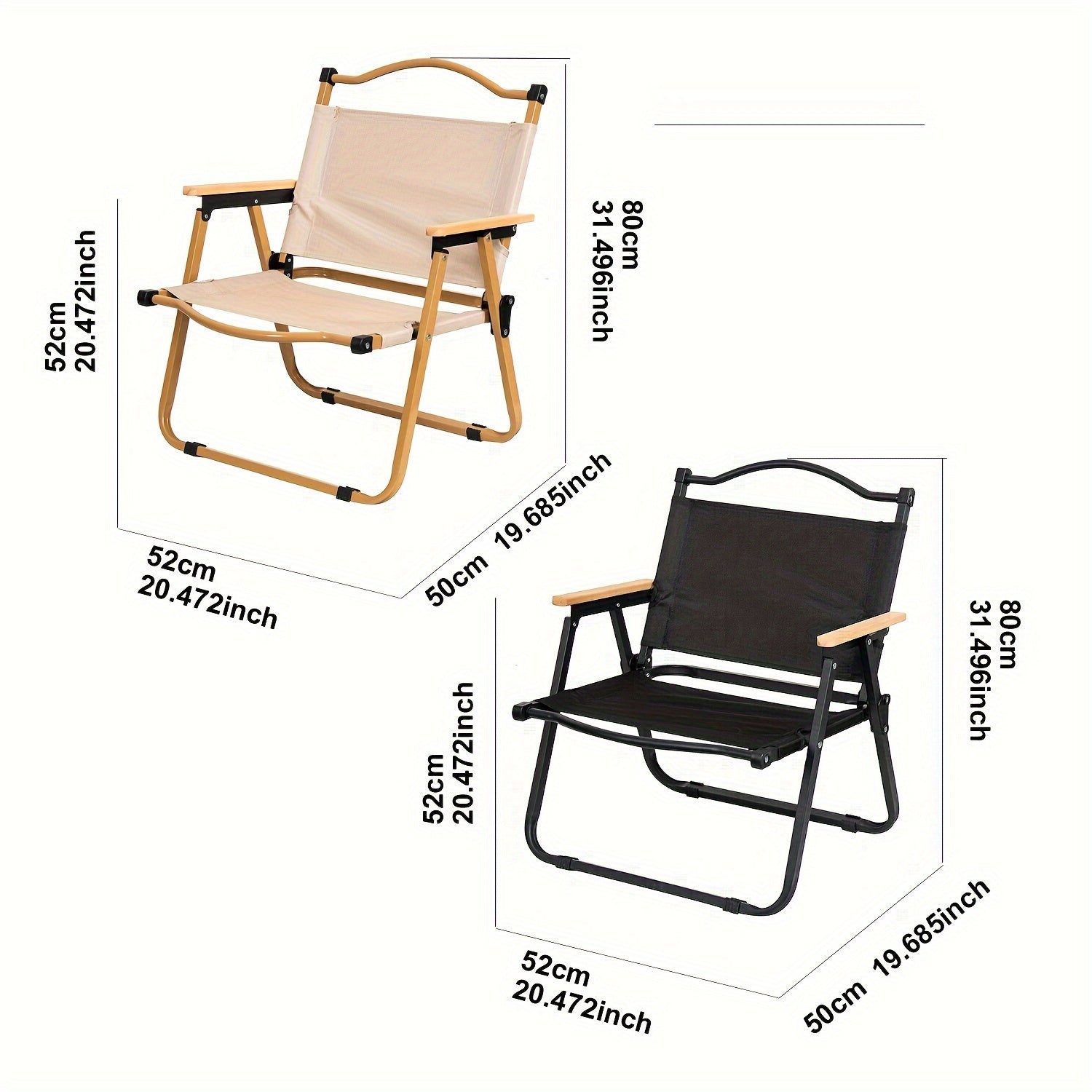 Sedia da Campeggio Portatile Pieghevole – Struttura in Alluminio Robusta e Seduta Confortevole