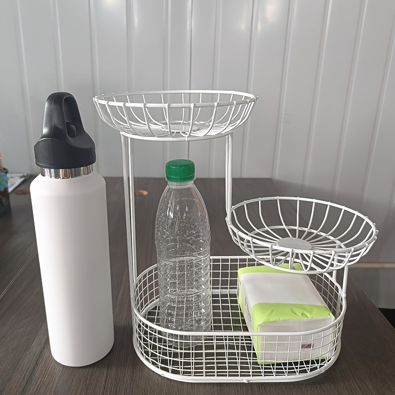 Cesto di Frutta a 3 Livelli GoldenTier – Elegante e Pratico