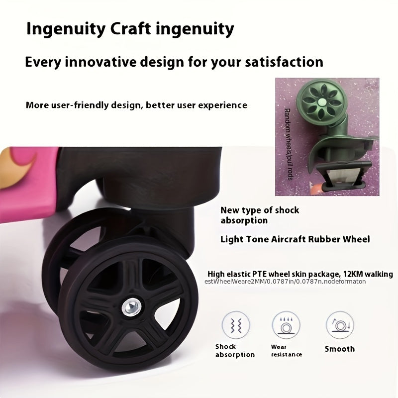 Valigia per Bambini con Design di Anatra – Ideale per Bambini, 16.5 Pollici con Ruote Silenziose