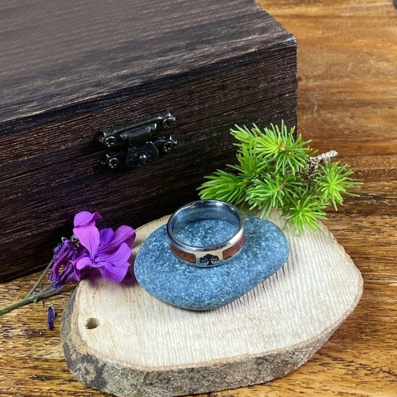 Anello Alla Moda Albero della Vita in Acciaio Inossidabile per Donne – Elina