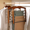 SpaceSaver - Grucce multifunzionali in legno per pantaloni e abbigliamento