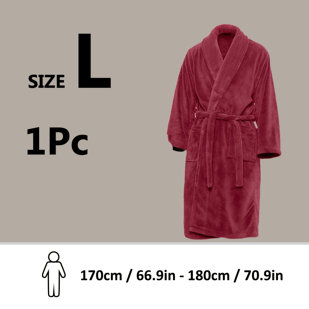 Accappatoio di Lusso Unisex in Pile Corallo – Ultra Morbido e Caldo per il Tuo Comfort