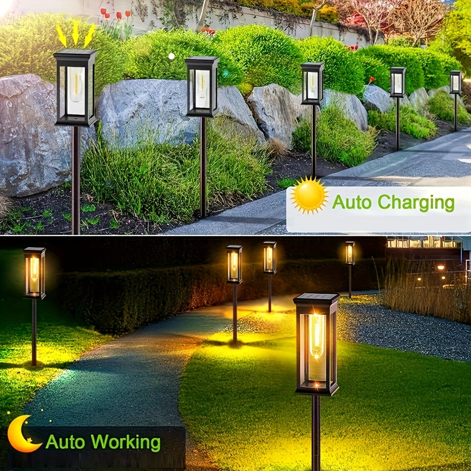 Set di 4 Luci Solari da Giardino – Resistenti e Luminosi per Giardini e Viali
