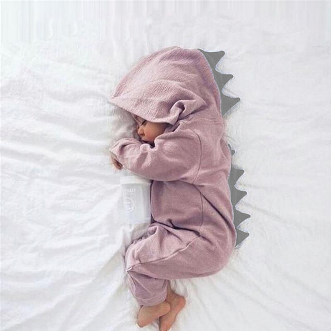 Body Autunnale per Bambini con Cappuccio a Dinosauro – Body Magico DinoDream