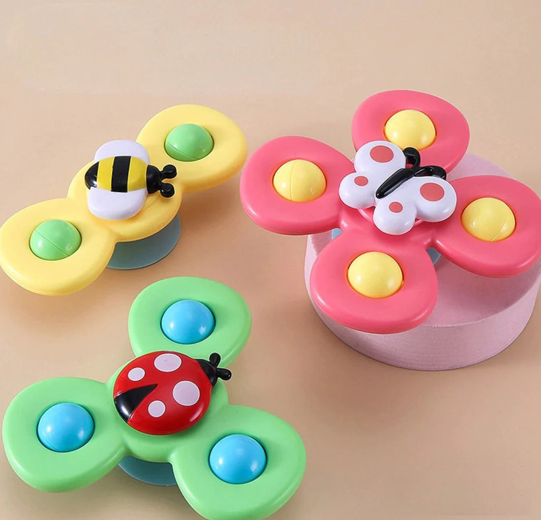 Giocattolo Spinner Montessori PurePlay | Giocattolo sensoriale con ventosa per bambini – ottimo per tavoli, finestre e seggioloni