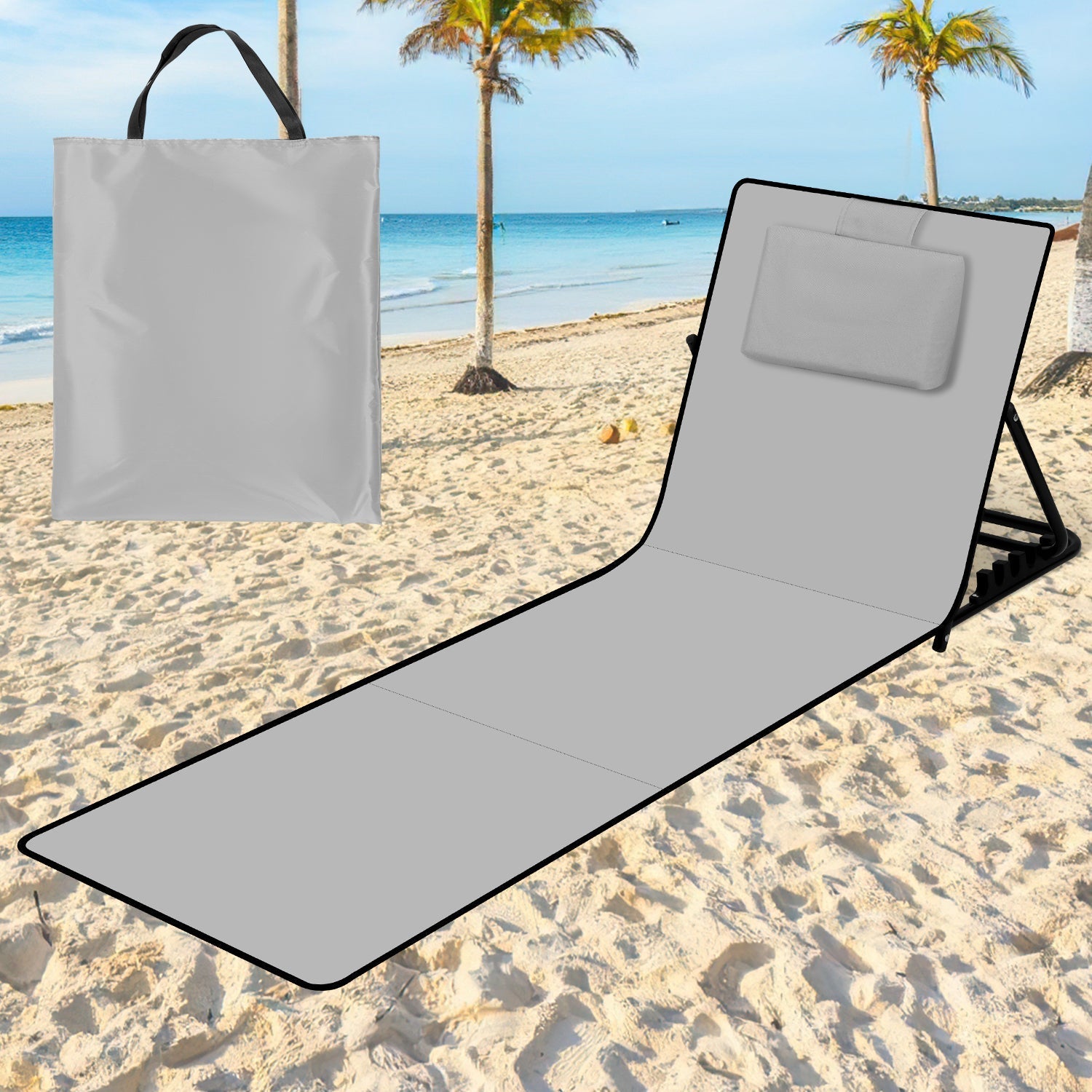 RelaxMate Lettino da Spiaggia Portatile – Comfort e Convenienza in Movimento