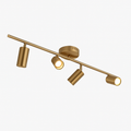 Barra spot LED em alumínio preto ou dourado Montada