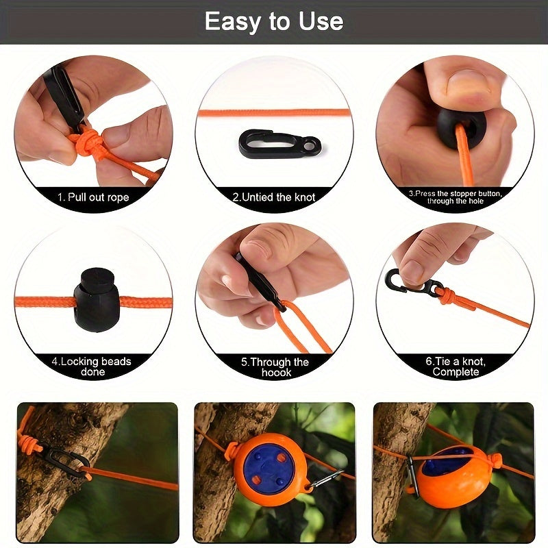 Linea di Lavaggio Portatile Regolabile – Linea di Lavaggio da Campeggio Lunga 8 Metri per Attività all'Aperto e Viaggi