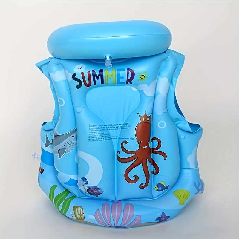 Gilet da Nuoto per Bambini con Stampa Squalo – Comodo e Sicuro per Divertimento in Acqua