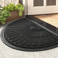Alfombrilla de goma sostenible - Diseño de media luna para exteriores e interiores