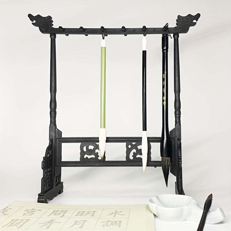 Supporto per Pennelli di Calligrafia Tradizionale Elegante – Fatto a Mano con 12 Slot