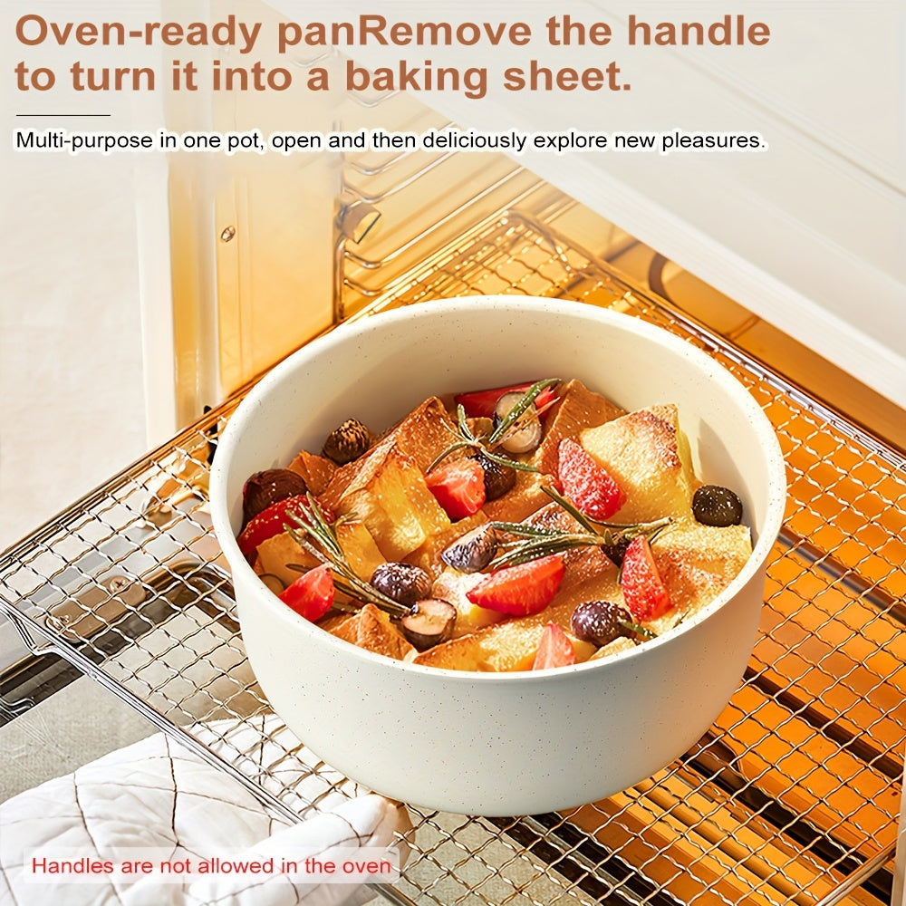 Set di pentole in ceramica da 17 pezzi – Inclusi manici removibili e padella profonda