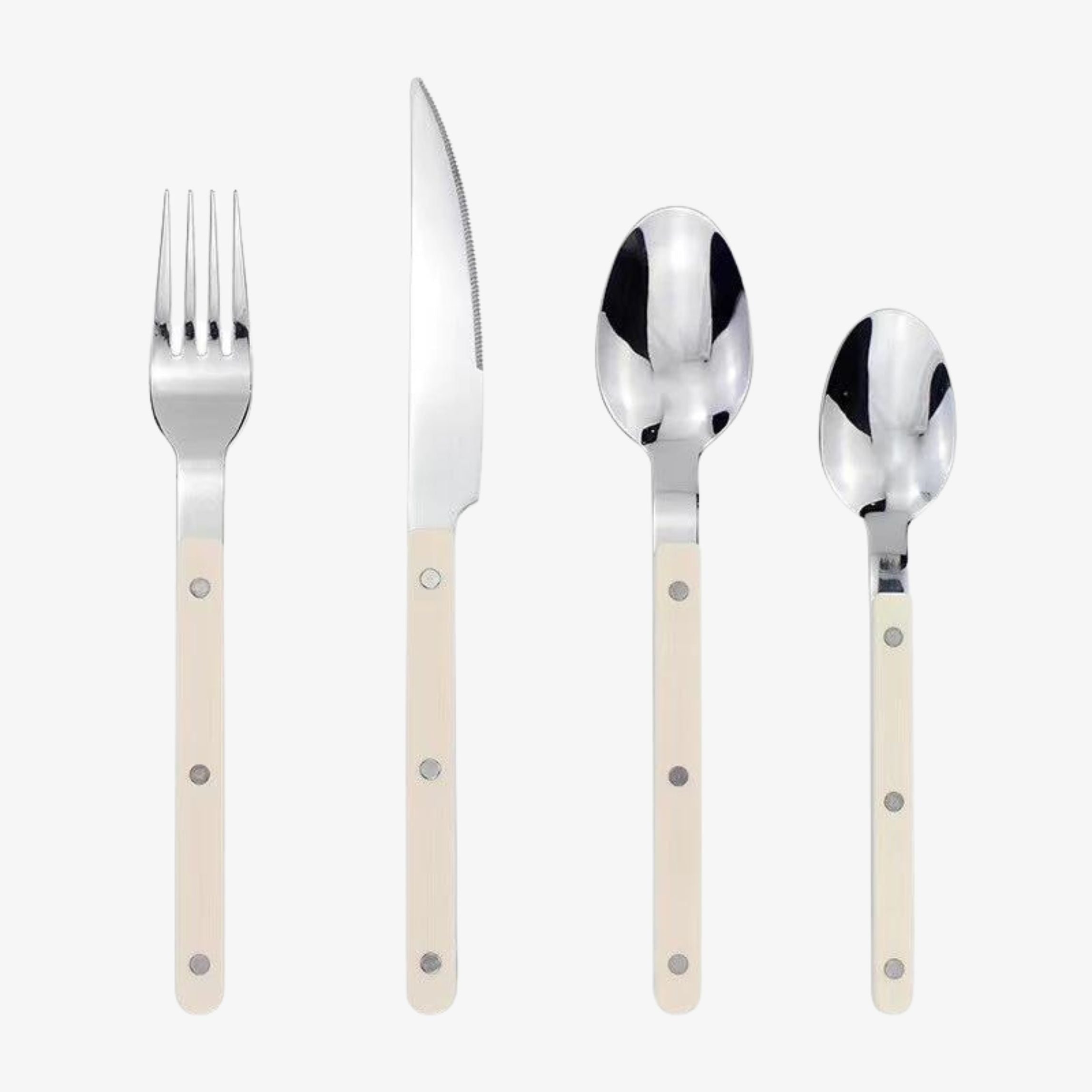 Set di Posate in Acciaio Inossidabile da 24 Pezzi con Design Inciso – BistroLine