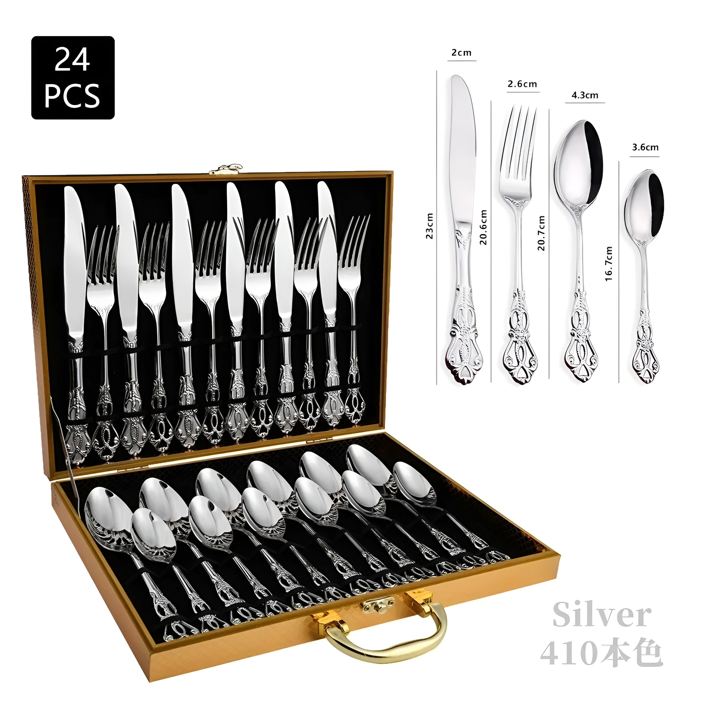 Set di Posate di Lusso da 24 Pezzi – RoyalCutlery