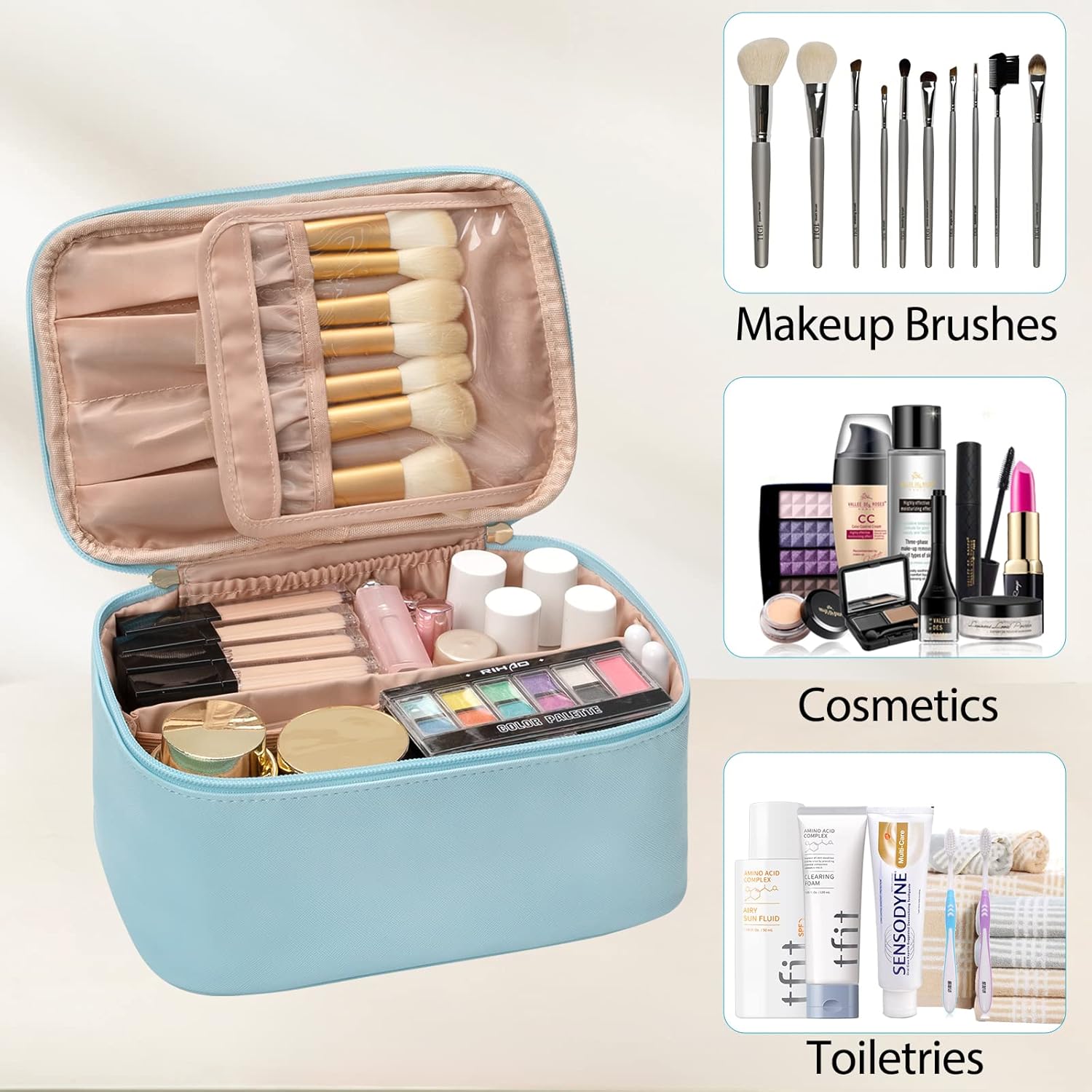 Organizer per Trucco Portatile con Separatori
